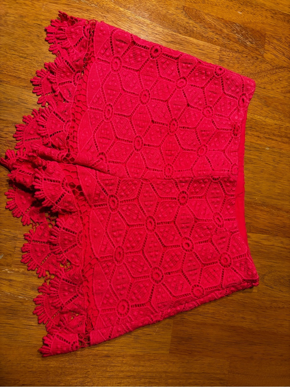 Esley Bright Pink Crochet Lace Women’s Shorts